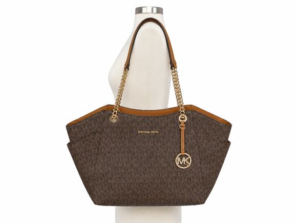 Michael Kors Handbags - Michael Kors Jet Set Large Signature Logo Shoulder Tote